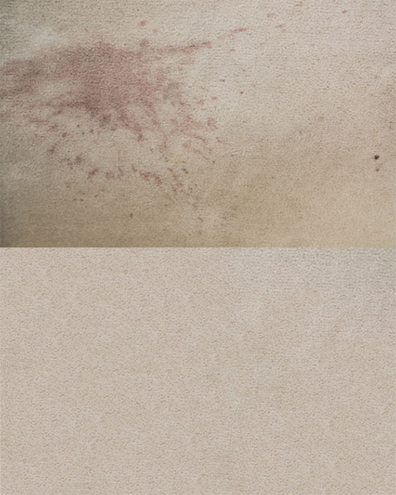 before and after of carpet cleaning removed stains